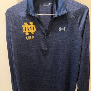 Notre Dame Golf Under Armour Navy Performance Top